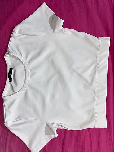 beyaz crop tişört - Görsel 3
