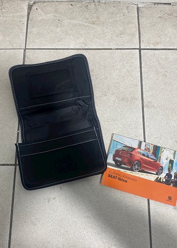 SEAT Ibiza Koyu Kırmızı Erkek Cüzdanı Sedat Orjinal kitapçığı - Görsel 2