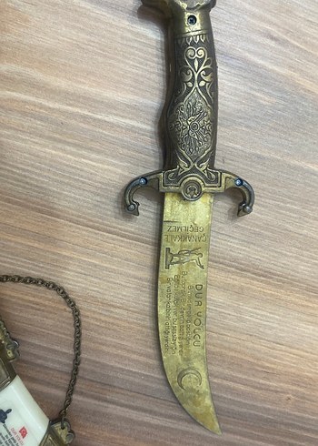 Altın Renkli Süsleme Figürlü Kılıç Biblo - Görsel 5