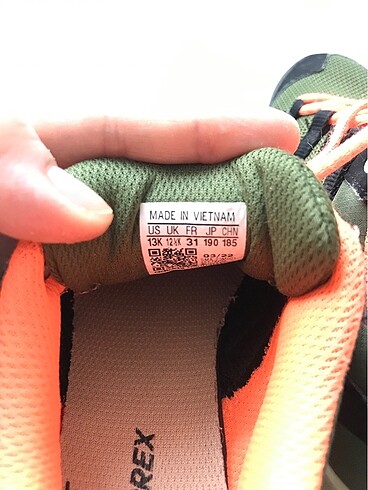 31 Beden haki Renk Adidas Terrex traxion haki #outdoor #hiking çocuk spor ayakkabı