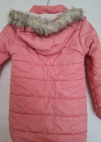 Kız Çocuk Pembe Fermuarlı Kaban - Görsel 4