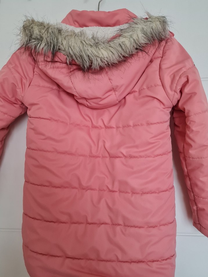 Kız Çocuk Pembe Fermuarlı Kaban - Görsel 4