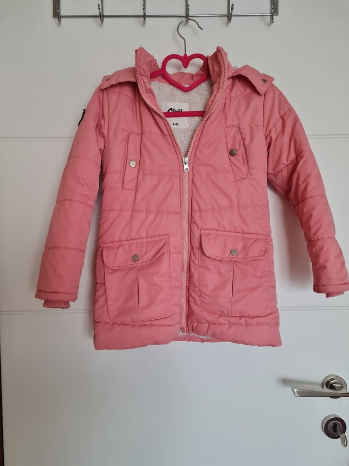 Kız Çocuk Pembe Fermuarlı Kaban - Görsel 2