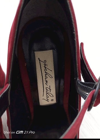 36 Beden Bordo Süet Tokalı Stiletto Kadın Ayakkabı