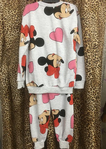 Kız Çocuk Gri Minnie Baskılı Eşofman Takımı - Görsel 3