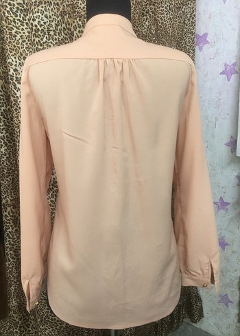 Somon renk Düğmeli Kadın Gömlek - Görsel 5