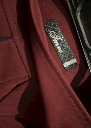 Bordo Kadın Vintage Uzun Etek - Görsel 3