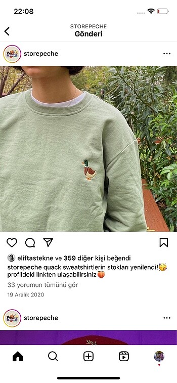 s Beden peche store sweatshirt