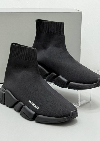 Siyah Elastik Balenciaga Street Wear Spor Ayakkabı