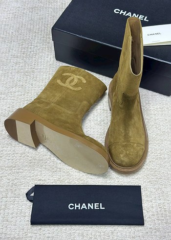 Hardal Süet Chanel Boot - Görsel 2