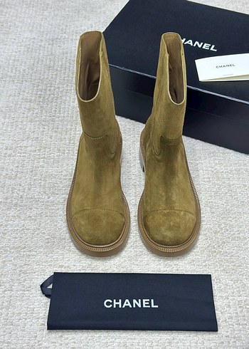 Hardal Süet Chanel Boot - Görsel 5