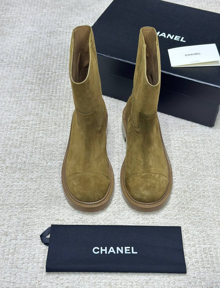 Hardal Süet Chanel Boot - Görsel 5