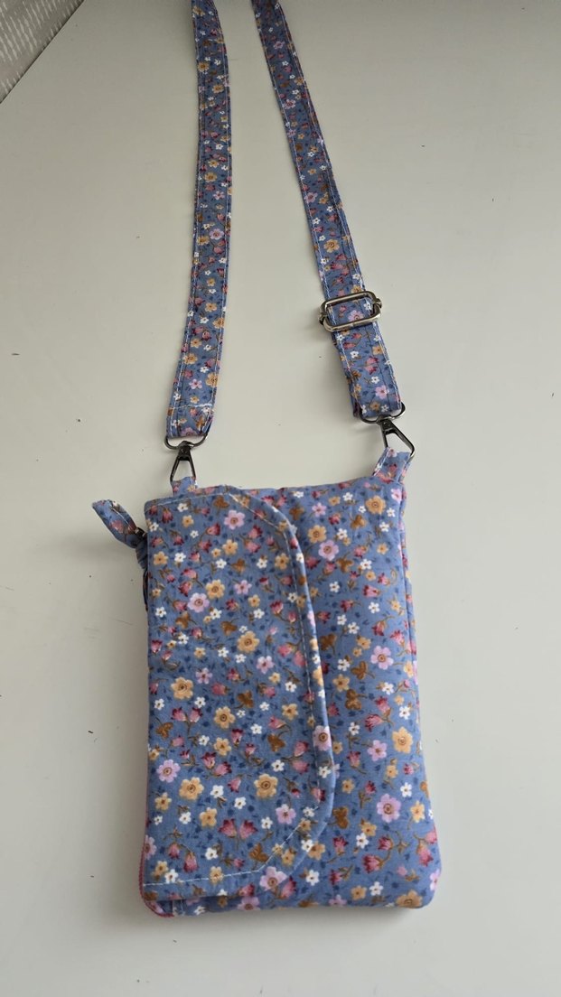 Çiçek Desenli Kadın Renkli Çapraz Çanta - Görsel 2