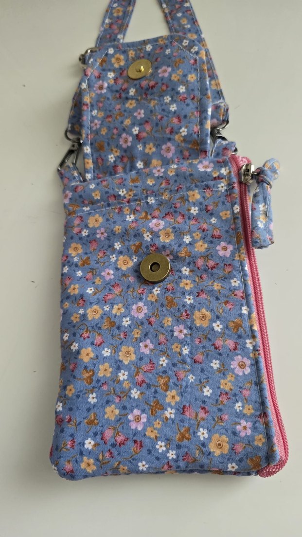 Çiçek Desenli Kadın Renkli Çapraz Çanta - Görsel 5