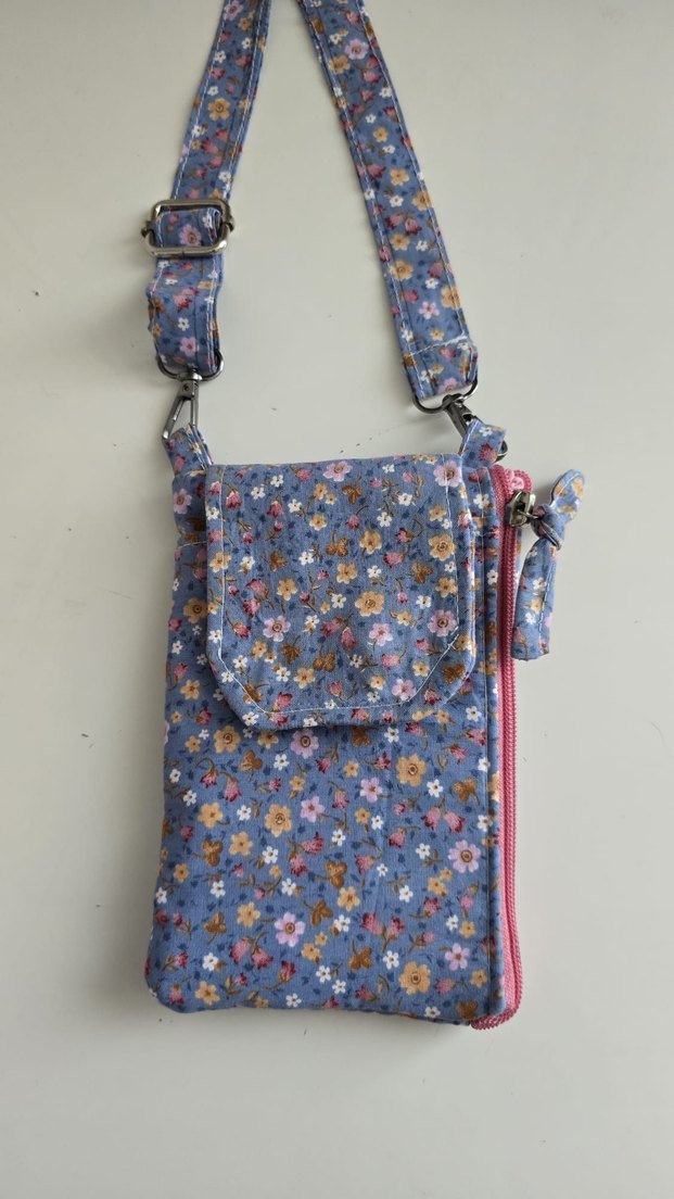 Çiçek Desenli Kadın Renkli Çapraz Çanta - Görsel 4