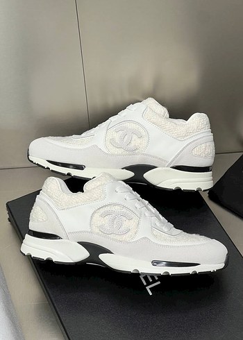 Chanel Chanel Beyaz Stiletto Topuklu Spor Ayakkabı