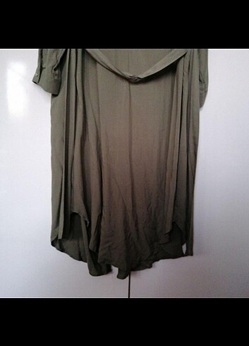 48 Beden #tunik #gömlek #tesettür #haki #yeşil #elbise 