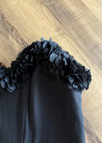 Diğer Siyah Straplez Fırfırlı Mini Goth Büstiyer