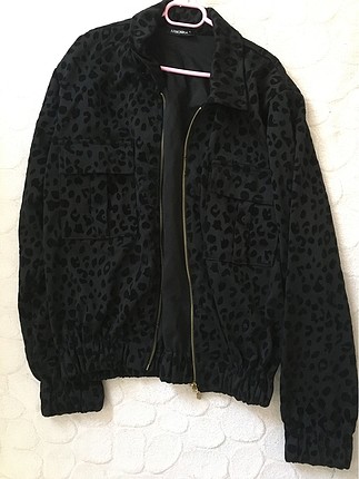 Leopar desenli ceket