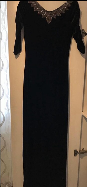 Kadife elbise - Görsel 4