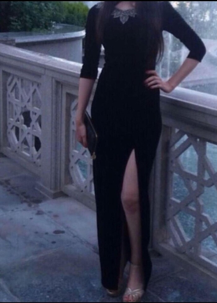 Kadife elbise - Görsel 2