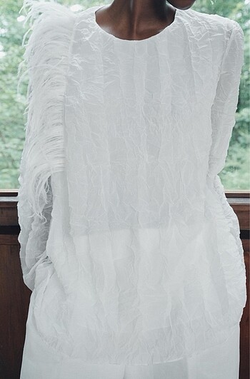 Zara tüylü bluz - Görsel 4