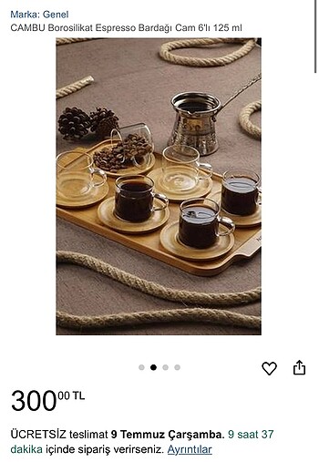 Barosiklat kahve fincanı 6 lı