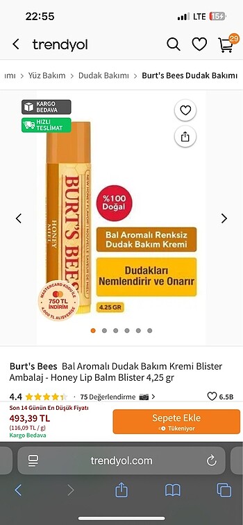 Burt?s bees lip balm