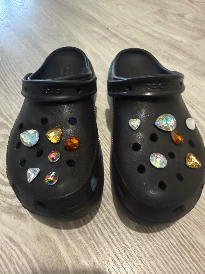 Siyah Platform Topuklu Crocs Kadın Terlik - Görsel 4