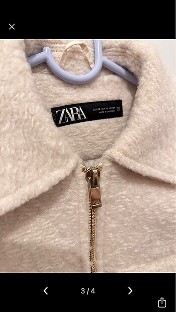 xs Beden Zara buklet bej ceket