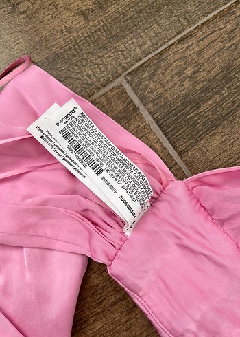 s Beden pembe Renk Zara Pembe Drapeli Kadın Wrap Üst