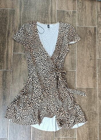 H&m leopar elbise 