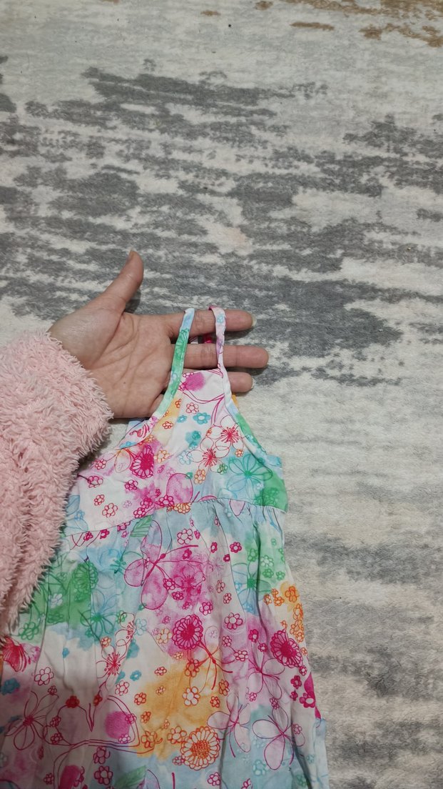 Çiçekli Bohem Kız Çocuk Tulum - Görsel 4