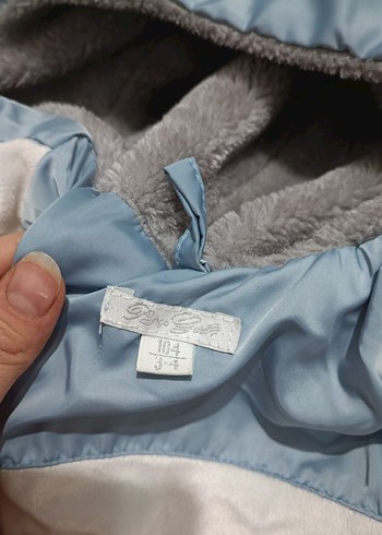 Mavi Fermuarlı Kadın Kışlık Mont - Görsel 5