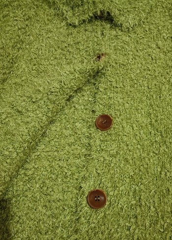 Düğmeli Yeşil Triko Hamile Ceketi - Görsel 2