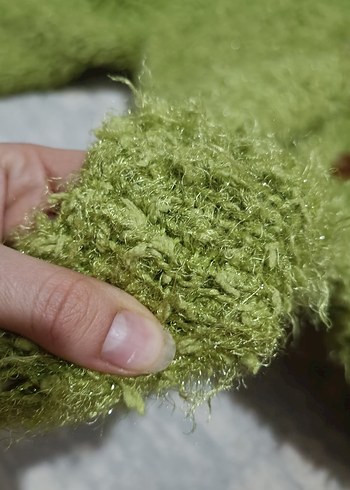 Düğmeli Yeşil Triko Hamile Ceketi - Görsel 3