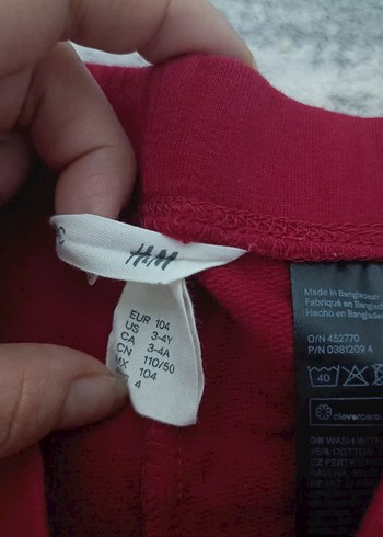 Nakışlı Pembe Kız Taytları, Esnek Bel - Görsel 5