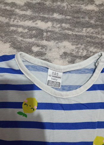 Kız Çocuk Renkli Çizgili Fırfırlı Tişört - Görsel 2