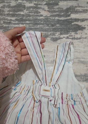 Kız Çocuk Çok Renkli Askılı Elbise - Görsel 3