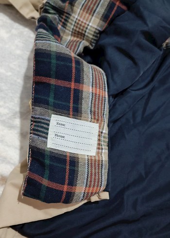 Çocuk Bej Kapüşonlu Uzun Kışlık Mont - Görsel 6