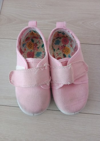 Kız Çocuk Pembe Cırt Cırtlı Spor Ayakkabı