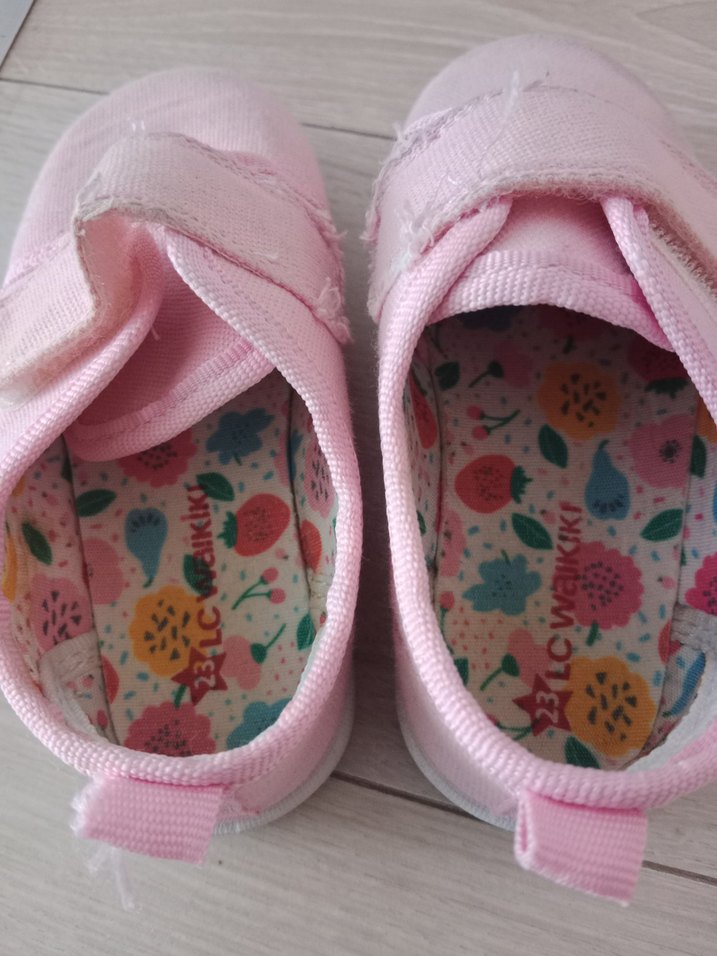 Kız Çocuk Pembe Cırt Cırtlı Spor Ayakkabı - Görsel 2