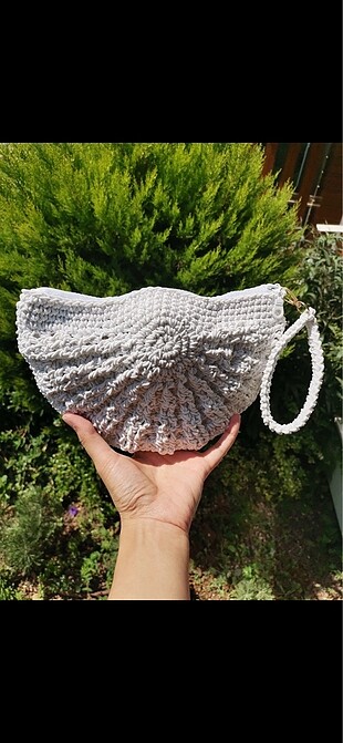 Zara El örme clutch çanta