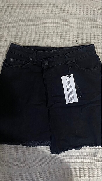 m Beden siyah Renk Trendyolmilla Asimetrik Model Denim Etek