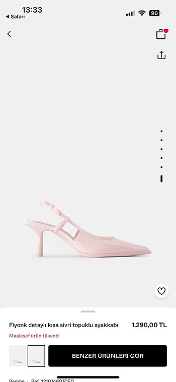 40 Beden Bershka Toz Pembe Topuklu Ayakkabı