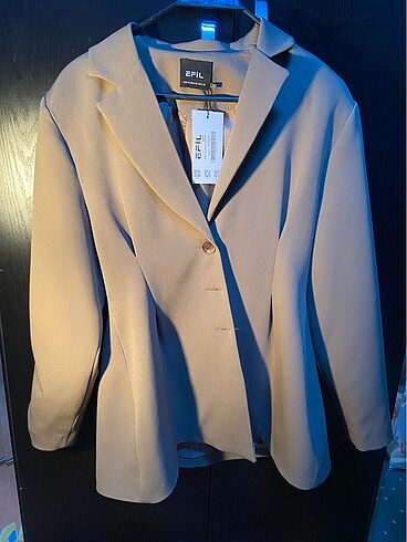 m Beden haki Renk Belden Oturtmalı Blazer Ceket