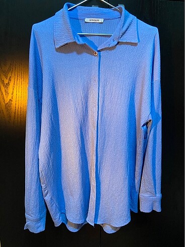 Zara Mavi oversize gömlek