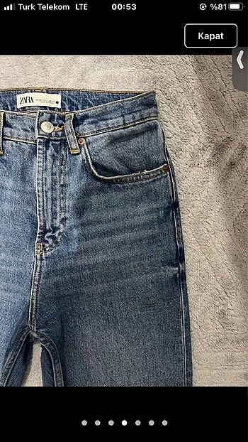 xs Beden mavi Renk Zara jean