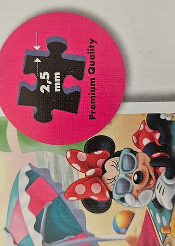 Beden Disney Minnie Temalı 50 Parça Çocuk Puzzle