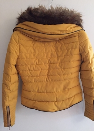 Zara Kürklü sarı mont